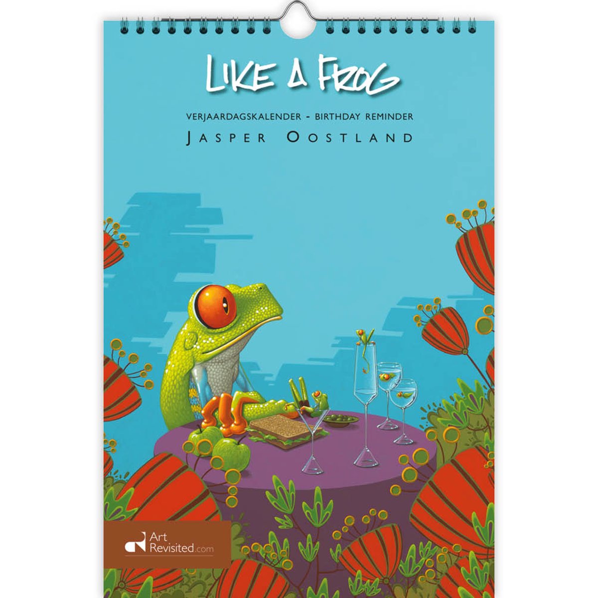 Calendrier d'anniversaire Art revisité Jasper Oostland - comme une grenouille - A4