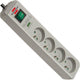 Multiprise Brennerstuhl eco-line 13 500a avec protection contre les surtensions 4 prises gris clair 1,5m h05vv-f 3g1.5 *fr*