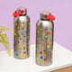 Gourde en métal Paladone Super Mario avec boucle de transport – bouteille en acier inoxydable 500 ml –