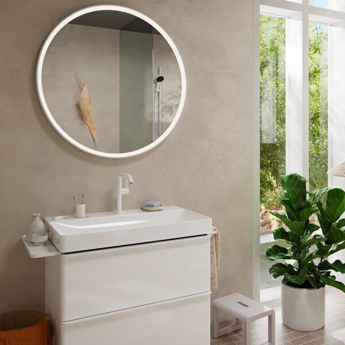 Hansgrohe tecturis s - robinet de lavabo - commande à levier unique - démarrage à froid à économie d'énergie - avec bouchon de vidange - taille 210 mm - bec pivotant - chrome