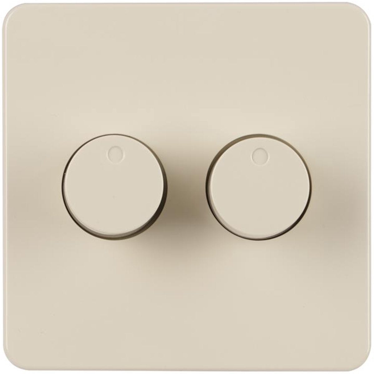 Peha plaque centrale encastrable crème avec bouton pour variateur duo