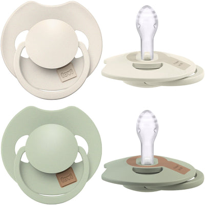 Sucette Difrax lovi Dynamic Prime - 0 à 6 mois - beige vert clair - 2 pièces