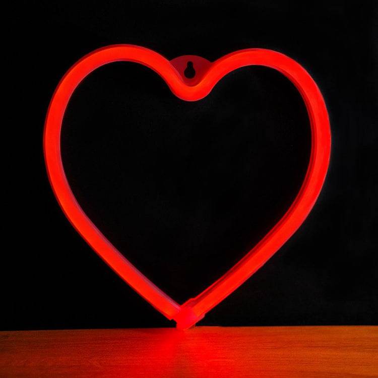 Forever flne07 - néon LED coeur rouge batterie + USB