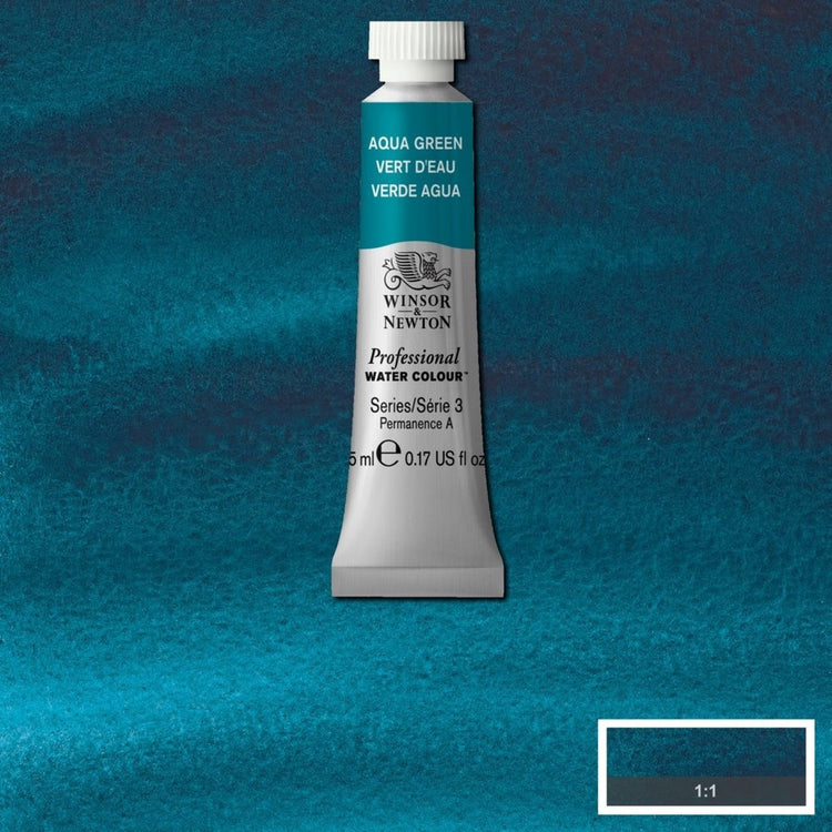 Winsor Newton W N Peinture aquarelle professionnelle 5 ml | vert d'eau