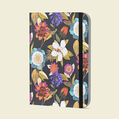 Carnet Peter Pauper journal taille moyenne - élégance florale - avec fermeture élastique - 16x21 cm