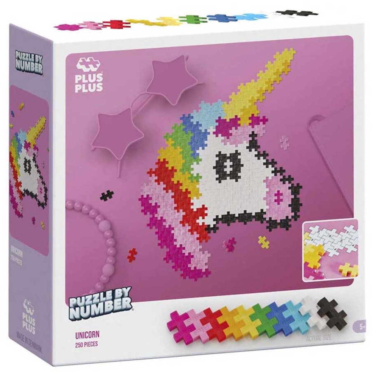 Plus plus puzzle par numéro licorne plus-plus: 250 pièces (3929)