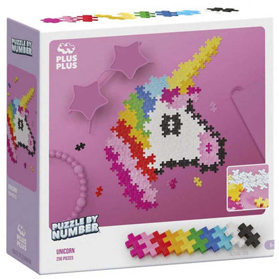 Plus plus puzzle par numéro licorne plus-plus: 250 pièces (3929)