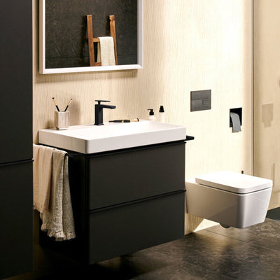 Hansgrohe tecturis e - mitigeur de lavabo - commande monocommande - démarrage à froid à économie d'énergie - avec garniture de vidage - taille 110 mm - bronze brossé