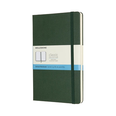 Carnet classique Moleskine - grand - couverture rigide - à pois - vert myrte