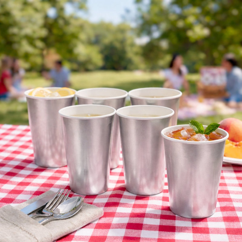 Gobelets jetables Party Casa - gobelets - gobelets empilables pour fêtes et événements - gobelets de fête pour boissons froides - disponibles en argent ou or - 1 variante aléatoire