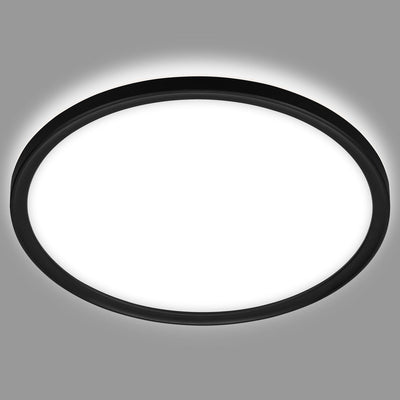 Briloner - éclairage de salle de bain LED - plafonnier avec rétroéclairage - plafonnier de salle de bain - ip44 - ø42 cm - noir