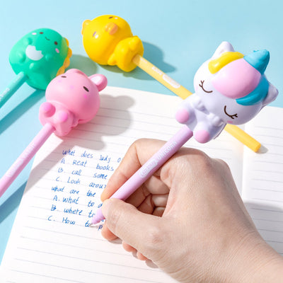 Stylo gel poupée squishy licorne + lapin Lazy stars - 2 pcs