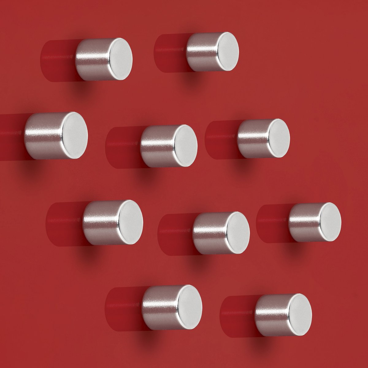 Aimants Sigel - 10x10mm - ronds - c5 fort - argent - 10 pièces - si-ba701