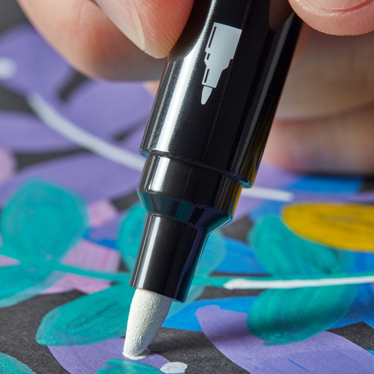 Marqueur acrylique Sharpie - permanent, imperméable, jaune (1-4 mm)