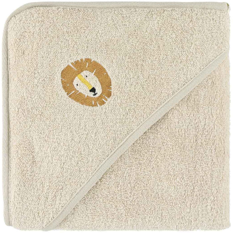 Cape de bain Trixie aura lion – 75x75 cm – coton bio – convient aux bébés