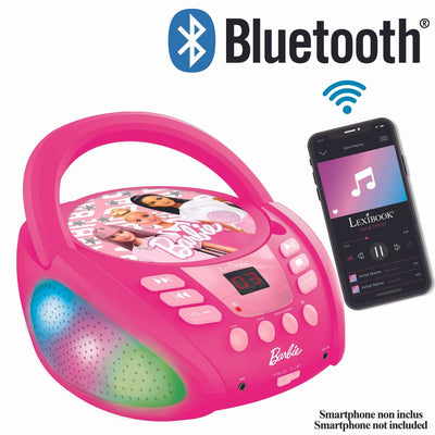 Lecteur CD Bluetooth Lexibook Barbie avec effets lumineux