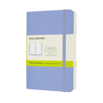 Carnet classique Moleskine - poche - couverture souple - vierge - bleu hortensia