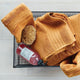 Ensemble de 3 serviettes d'invité voilage Bedinghouse - ocre