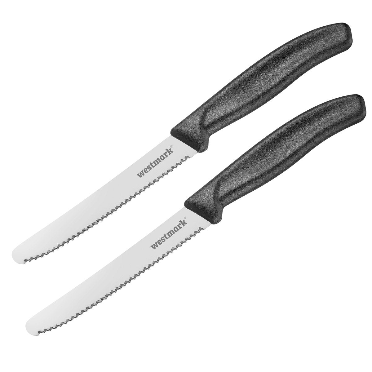 Couteaux petit-déjeuner Westmark Daily Slice - 2 couteaux pratiques, double tranchant dentelé, idéal pour le pain, les sandwichs aux tomates, passent au lave-vaisselle - acier inoxydable, 13482270