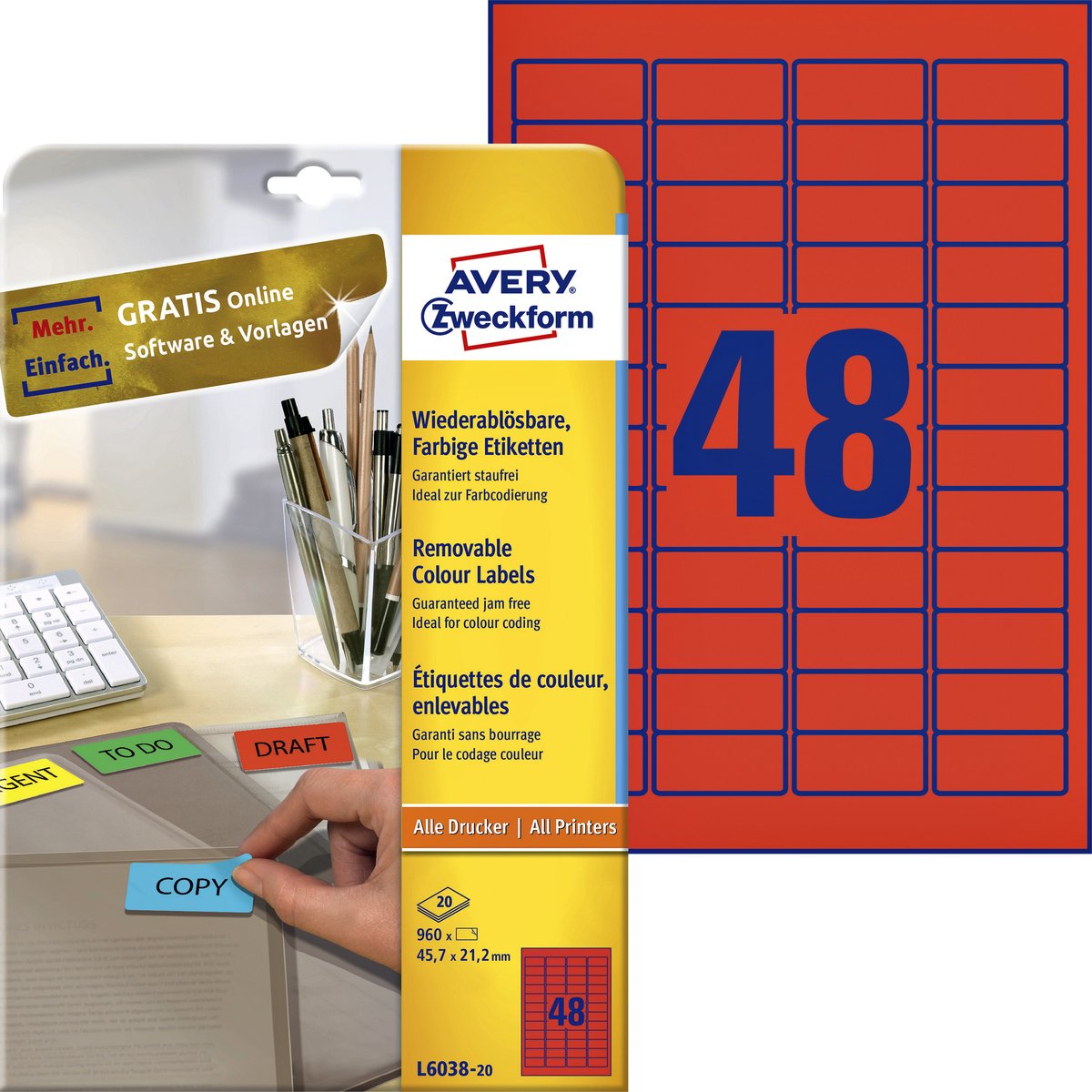 Sans marque sans marque Avery L6038-20