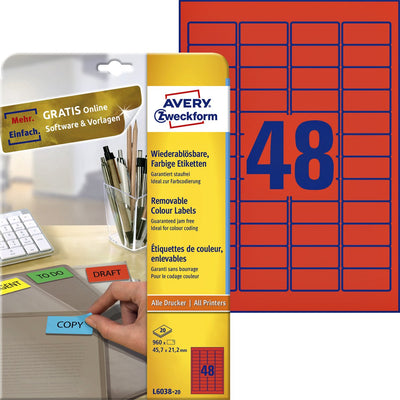 Sans marque sans marque Avery L6038-20