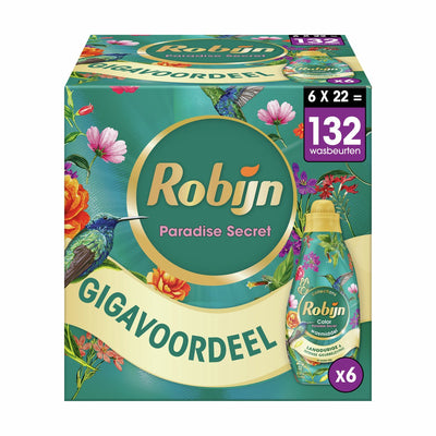 Détergent liquide Robijn petites collections puissantes - secret du paradis des couleurs - 6 x 22 lavages - pack économique