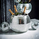 Mikamax seau à glace boule disco argent – xl 11l – ø27,5cm – glacière de fête scintillante – pour vin, boissons gazeuses et glace