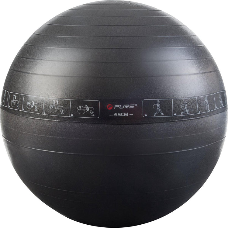 Pure2improve - ballon de fitness - avec exercices - 65 cm - avec pompe à main
