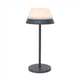 Lampe de table Eglo meggiano - variateur tactile - sans fil - 32 cm - gris blanc - lumière blanche rgb réglable - rechargeable - extérieur et intérieur