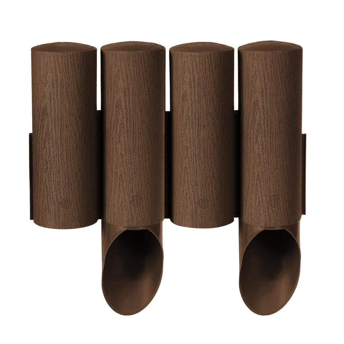 Bordure de pelouse de jardin Cellfast palissade en plastique avec structure en bois