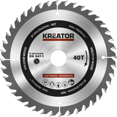 Kreator - krt020405 - lame de scie circulaire - 140mm40t