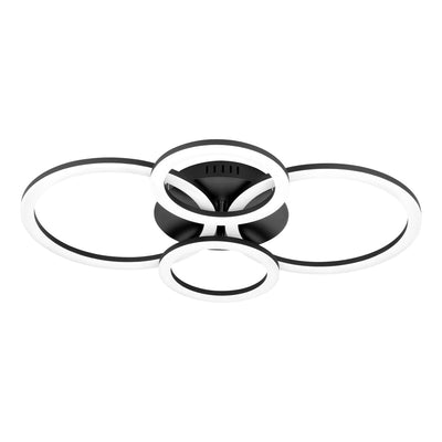 Plafonnier intelligent Eglo connect.z parrapos-z - 61,5 cm - noir et blanc - lumière blanche orientable - dimmable - zigbee