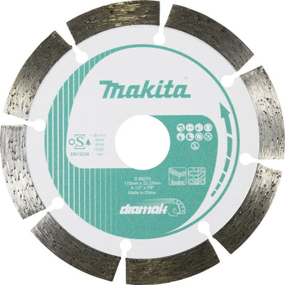 Makita d-80070 disque à tronçonner diamanté diamètre 115 mm diamètre de perçage 22,23 mm béton, brique, brique silico-calcaire 1 pièce(s)