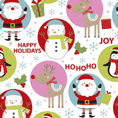 Rouleau de comptoir Kangaro - Enfants de Noël - 30 cm x 200 mètres - 80 grammes - papier cadeau - k-692295-30