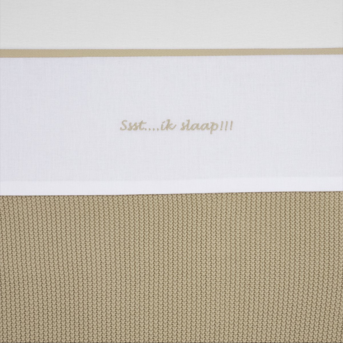 Meyco bébé chut... Je dors !! drap pour berceau - sable - 75x100cm - 0,3 tog