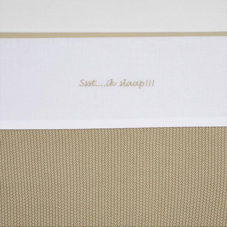 Meyco bébé chut... Je dors !! drap pour berceau - sable - 75x100cm - 0,3 tog