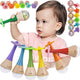 Maracas arc-en-ciel en bois du monde classique du monde