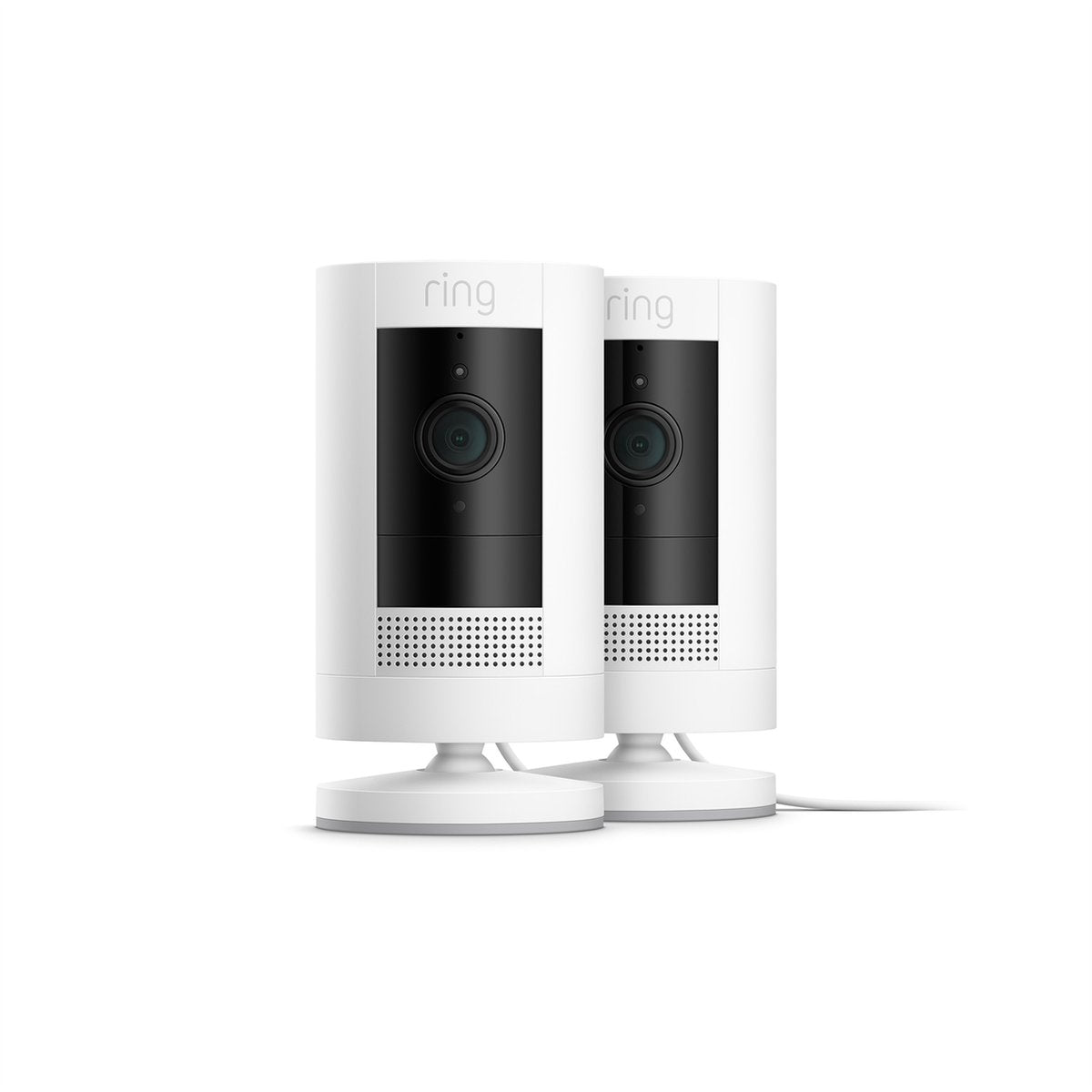 Ring stick up cam batterie - caméra de sécurité - sans fil - intérieur et extérieur - blanc - 2 pièces