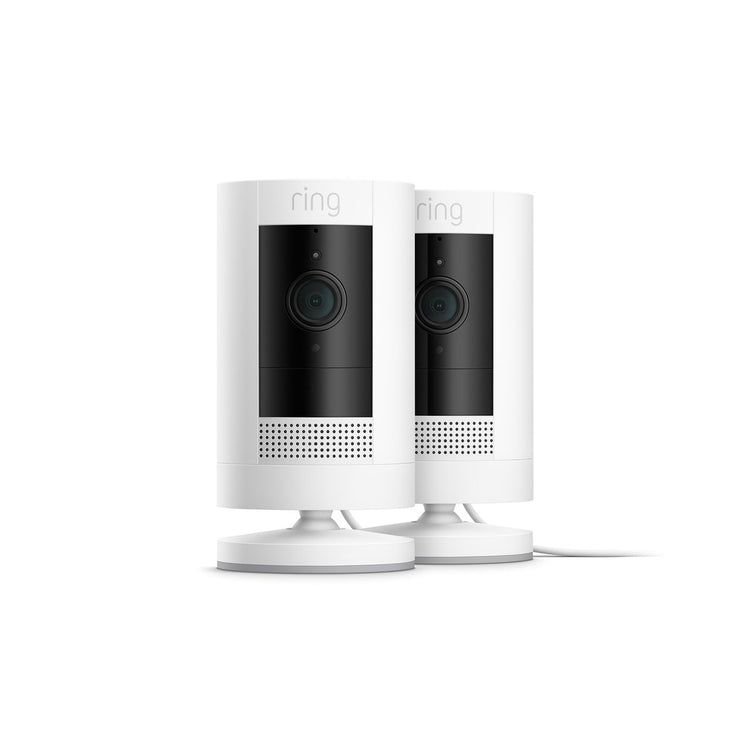Ring stick up cam batterie - caméra de sécurité - sans fil - intérieur et extérieur - blanc - 2 pièces
