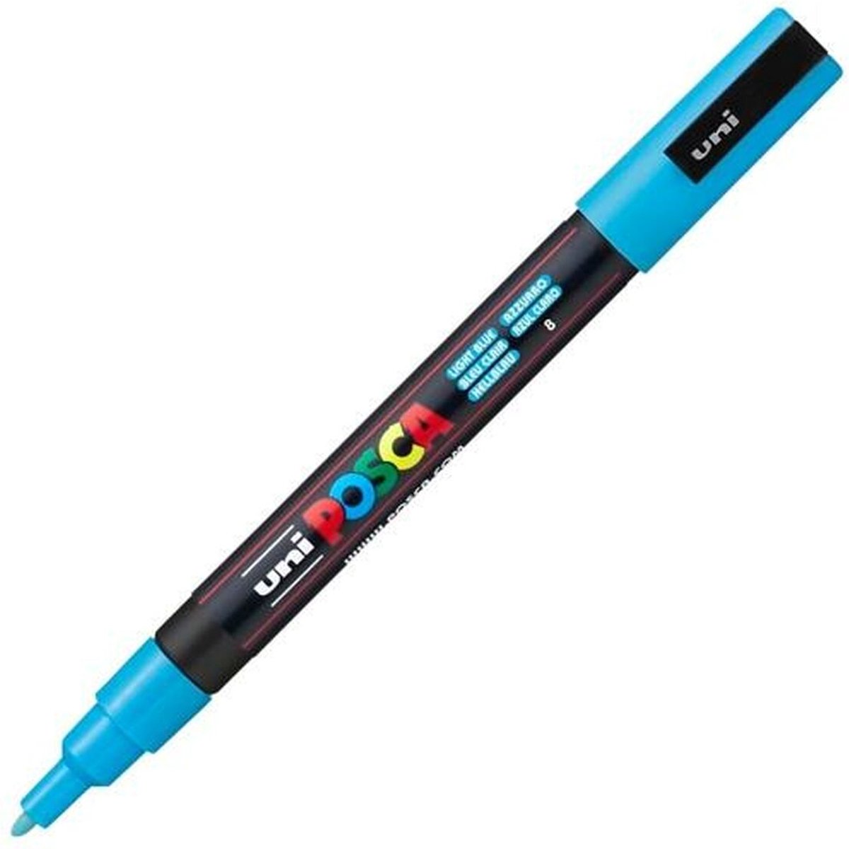 Posca surligneur pc-3m bleu clair 6 pièces