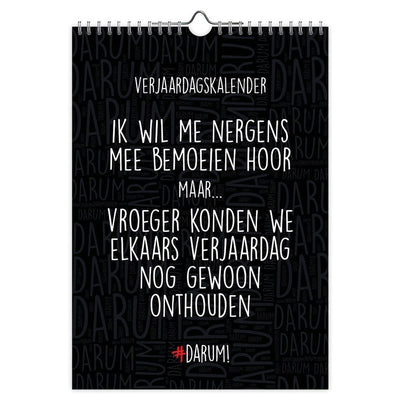 Calendrier d'anniversaire Comello Darum format a4