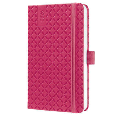 Sigel agenda hebdomadaire flair 2026 - format A6 - rose fuchsia - couverture rigide - si-j6104