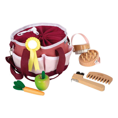 Small foot - set de soins pour chevaux avec sac rouge