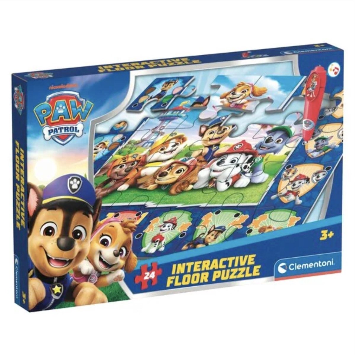 Clementoni - Paw Patrol - puzzle de sol interactif - 24 pièces