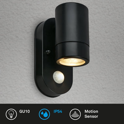 Briloner - Applique LED - 3789015 - détecteur de mouvement - IP54 - lampe remplaçable - durée d'éclairage 30 secondes - 15 x 7 x 9,5 cm - noir