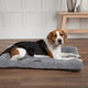 Coussin de banc douillet Scruffs - coussin doux pour chien - antidérapant - imitation daim - gris - xl - 120 x 75 cm