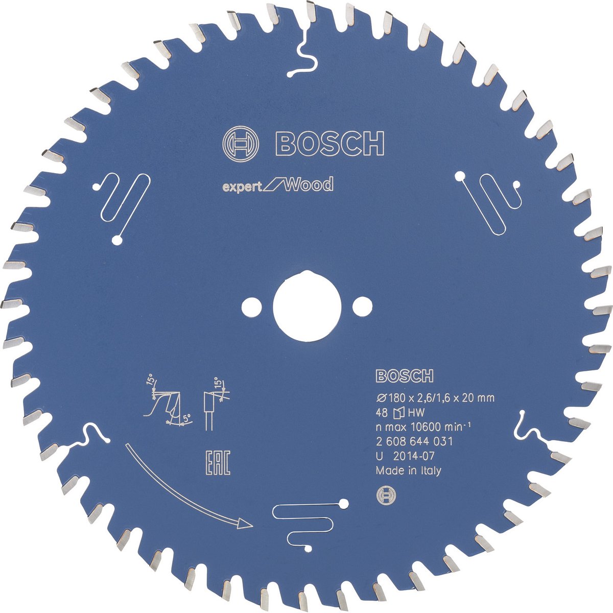 Lame de scie circulaire Bosch expert pour bois de construction 165x20x2 1,3x24 t