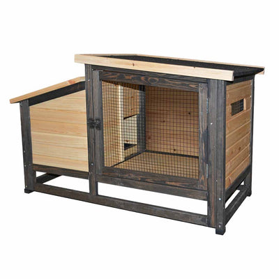 Duvo plus design woodland clapier pour lapin Bunny Barnette 111x55x68cm couleur bois