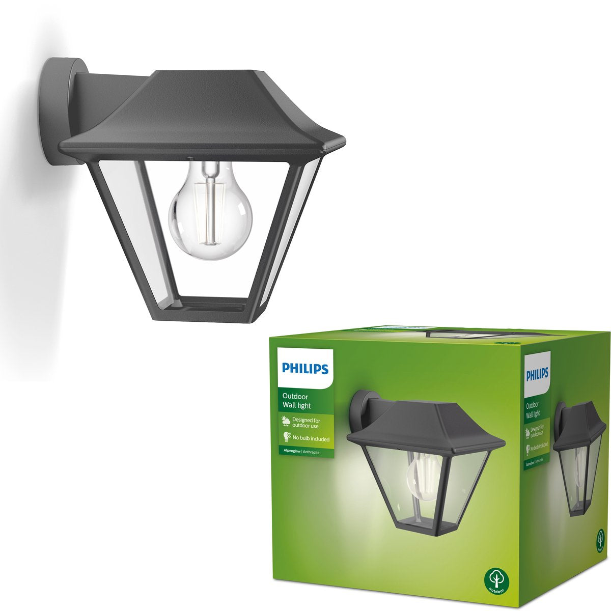 Philips LED Alpenglow Applique Anthracite 1x60W HV