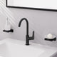 Hansgrohe Logis - mitigeur de lavabo - commande monocommande - sans vidage - 210 mm - bec pivotant - noir mat